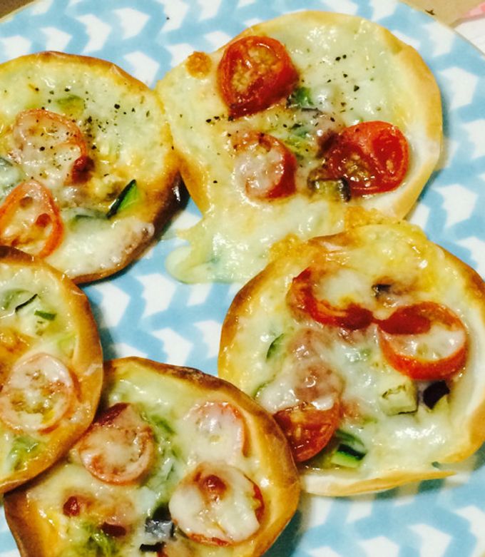 1歳児も大好き！餃子の皮ピザ-レシピのメイン写真