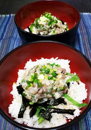 激ウマ♪あじのなめろう丼-レシピのメイン写真