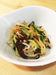 きゅうりともやしとキクラゲの酢の物-レシピのメイン写真