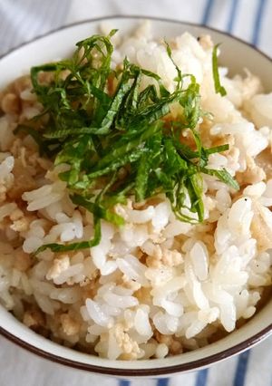 鶏そぼろとあげの甘辛♡混ぜごはん-レシピのメイン写真