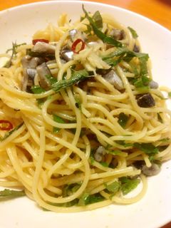 イワシの酢漬け、明太子、紫蘇の和風パスタ-レシピのメイン写真