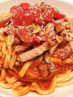 茹でない★冷製トマトバジルうどん-レシピのメイン写真