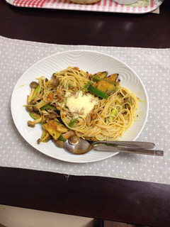 夏野菜たっぷりカレー風味ペペロンチーノ-レシピのメイン写真