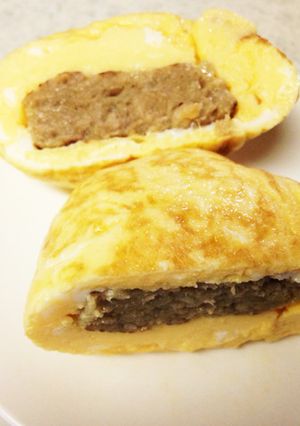 お弁当に♪冷凍ミニハンバーグ卵包み-レシピのメイン写真