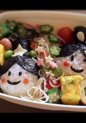 ☆キラキラ☆七夕キャラ弁-レシピのメイン写真