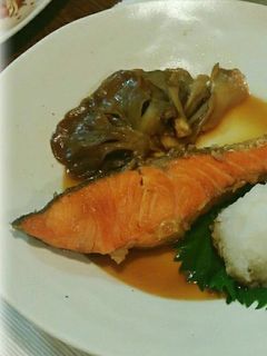 簡単♪鮭の照り焼き まいたけ添え-レシピのメイン写真