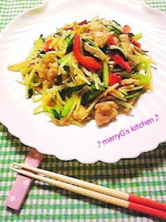 ♡キューり&鶏肉♡の*ナンプラー*炒め♪-レシピのメイン写真