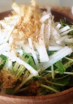 自家製青じそドレッシング&水菜大根サラダ-レシピのメイン写真