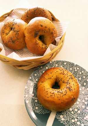 中力粉と全粒粉のベーグル-レシピのメイン写真