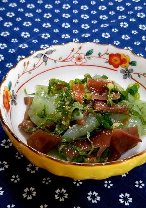 生きくらげと刺身こんにゃくの梅ポン酢和え-レシピのメイン写真