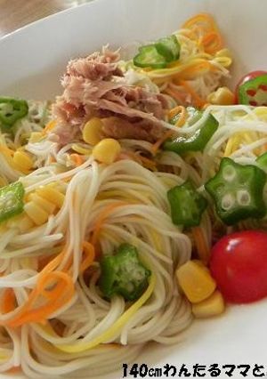 簡単アレンジ★野菜たっぷりカレーそうめん-レシピのメイン写真