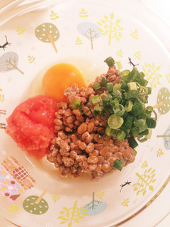 混ぜるだけ!とろ〜り玉子納豆めんたい-レシピのメイン写真