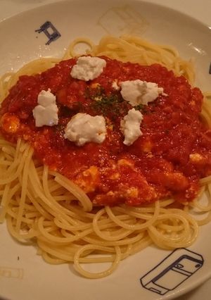 ツナトマトソースパスタ＋焼きヨーグルト！-レシピのメイン写真