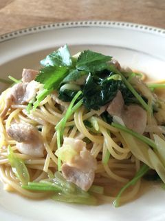 豚肉とネギの柚子胡椒パスタ-レシピのメイン写真