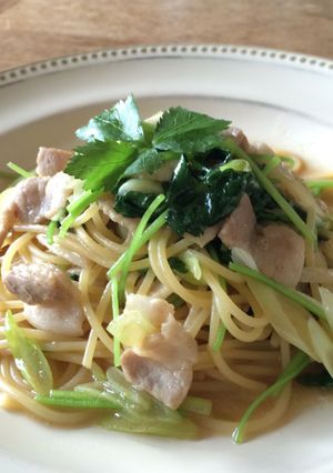 豚肉とネギの柚子胡椒パスタ-レシピのメイン写真