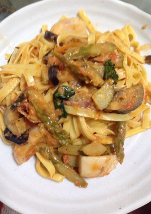 野菜たっぷりトマトパスタ-レシピのメイン写真