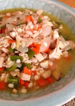 簡単ヘルシー！あまり野菜で押し麦リゾット-レシピのメイン写真