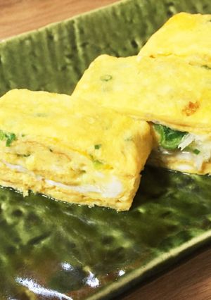 ちりめんとネギのだし巻き卵-レシピのメイン写真