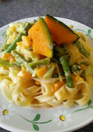 かぼちゃのクリームパスタ-レシピのメイン写真