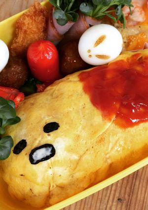 キャラ弁 ぐでたまオムライス-レシピのメイン写真