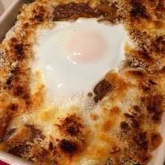 รูปของ 残りカレーで簡単ドリア