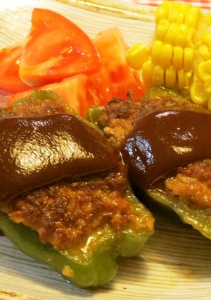 ピーマン肉詰め-レシピのメイン写真