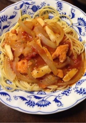 海鮮トマトパスタ-レシピのメイン写真