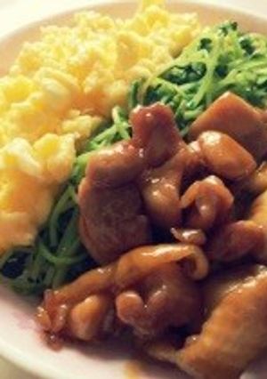 豆苗の三色丼-レシピのメイン写真