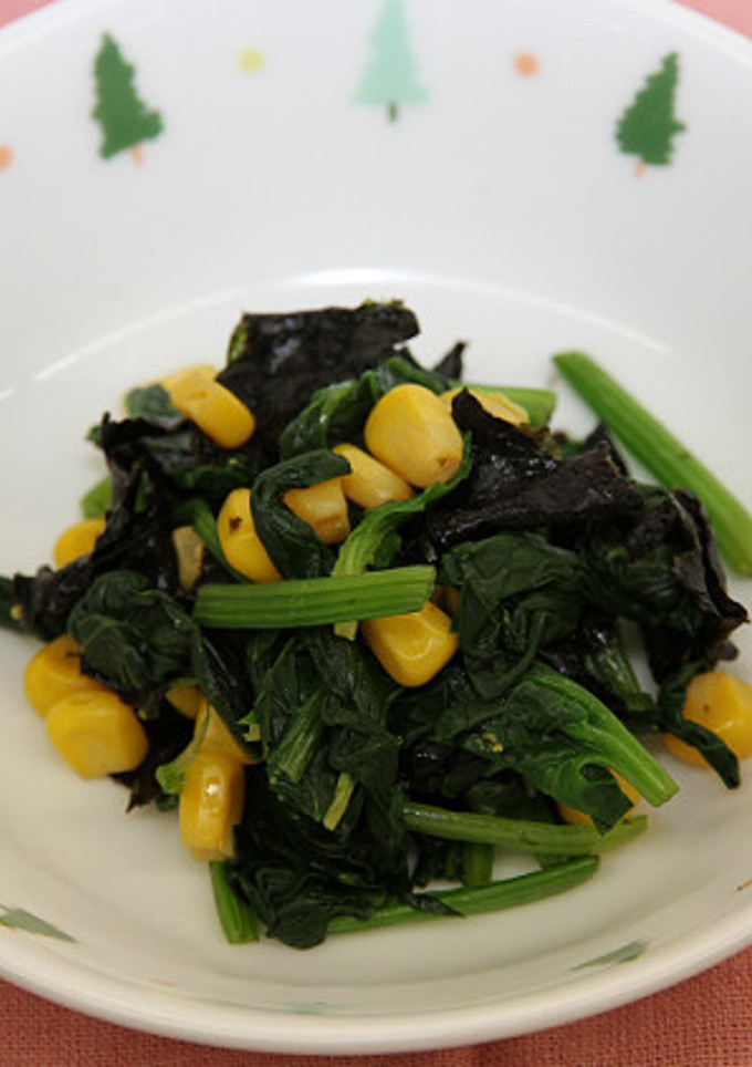 ほうれん草のいそ和え【学校給食】-レシピのメイン写真