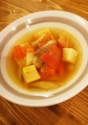 トマトとごぼうの夏の塩汁！-レシピのメイン写真