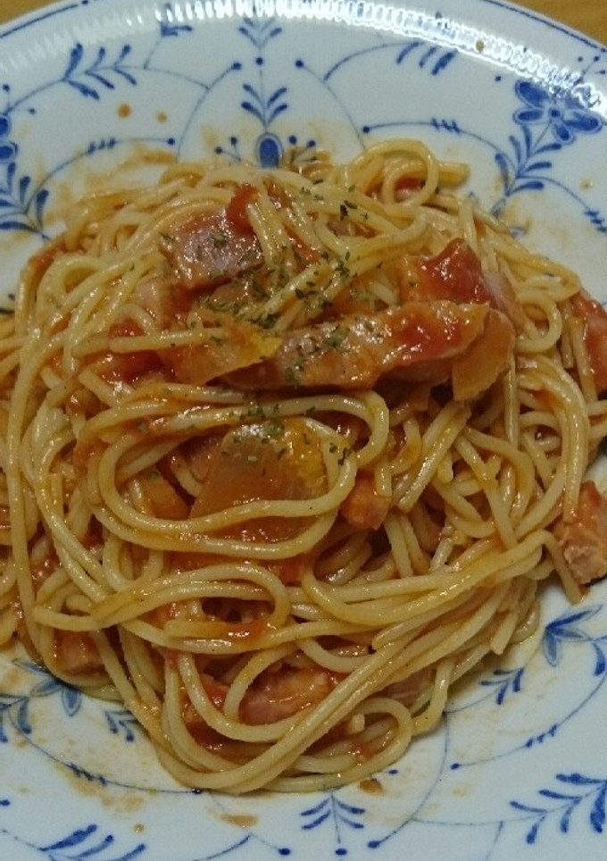 ぼれうまい！簡単トマトスパ-レシピのメイン写真