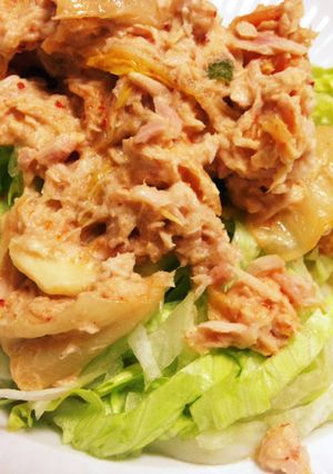 レタスとキムチのシャキシャキサラダうどん-レシピのメイン写真