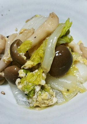 簡単副菜♪白菜と卵のオイスター炒め-レシピのメイン写真