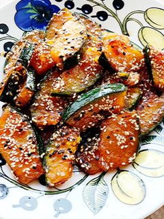 お弁当の一品にも!かぼちゃの照り焼き♡-レシピのメイン写真