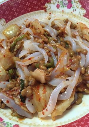 混ぜるだけ♬いか納豆キムチ-レシピのメイン写真