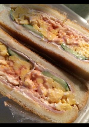 キャベツ＊たまご＊ハムのサンドイッチ-レシピのメイン写真