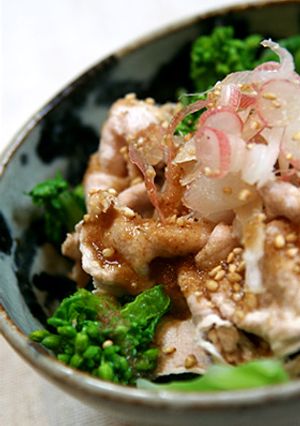 ひと手間で美味しい♪豚肉と菜の花のサラダ-レシピのメイン写真
