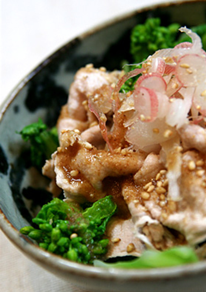 ひと手間で美味しい♪豚肉と菜の花のサラダ-レシピのメイン写真