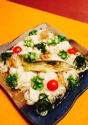 鮎の塩焼きをアレンジ☆鮎そうめん-レシピのメイン写真