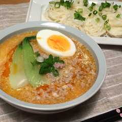 รูปของ 塩糀と玄米熟成糀で*坦々つけ麺(素麺)