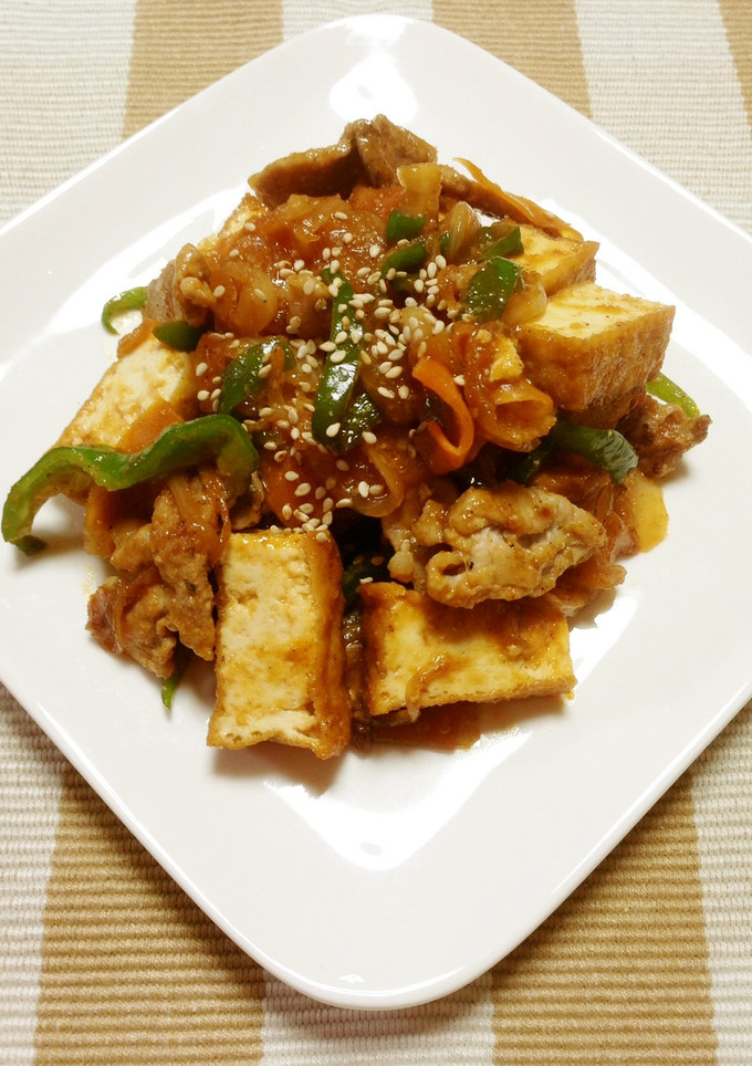 厚揚げと野菜の甘辛炒め-レシピのメイン写真