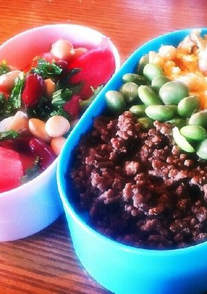 三色丼！ お弁当に(^o^)-レシピのメイン写真