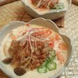 納豆DE豚キムチ茶碗蒸し