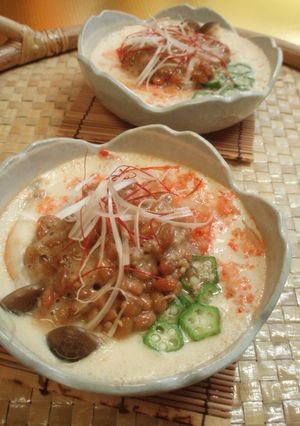 納豆DE豚キムチ茶碗蒸し-レシピのメイン写真