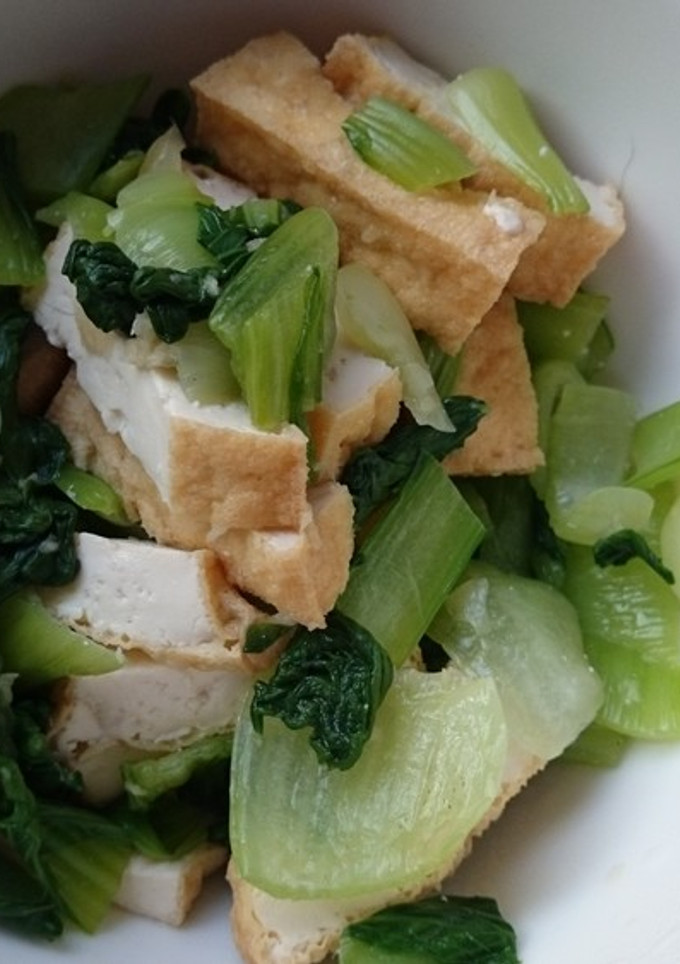 ちんげん菜と厚揚げのしょうがじょうゆ和え-レシピのメイン写真