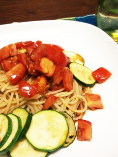 トマトとズッキーニの冷製パスタ-レシピのメイン写真