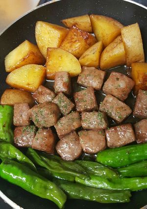 市販のｻｲｺﾛｽﾃｰｷを美味しく食べる！-レシピのメイン写真