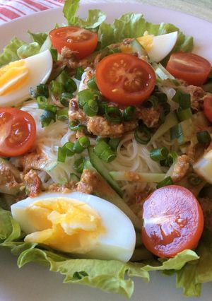 サラダそうめん☆生姜入りピリ辛ゴマだれ-レシピのメイン写真