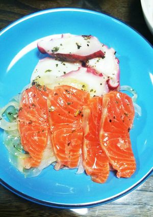 サーモンとたこのカルパッチョ-レシピのメイン写真