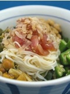 簡単ヘルシー♪ねばねばおそうめん-レシピのメイン写真